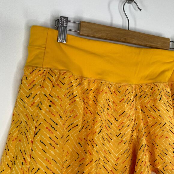 CALIA Yellow Orange Printed Kick It Up Shorts Activewear Running Womens Size XL - Picture 4 of 8